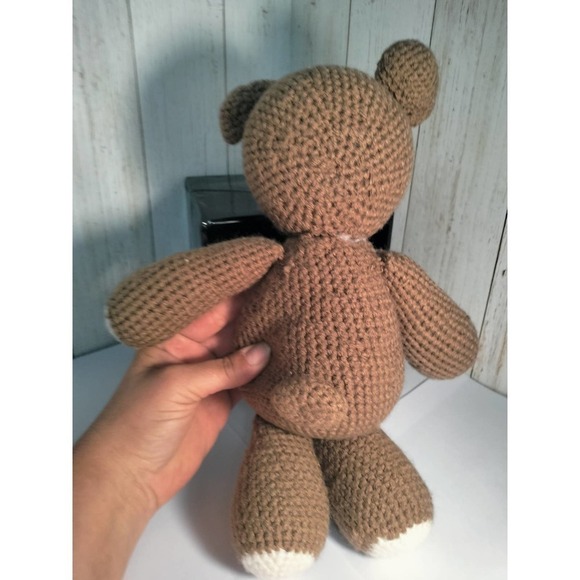 Handmade Crochet Stuffed Teddy Bear - Picture 4 of 5